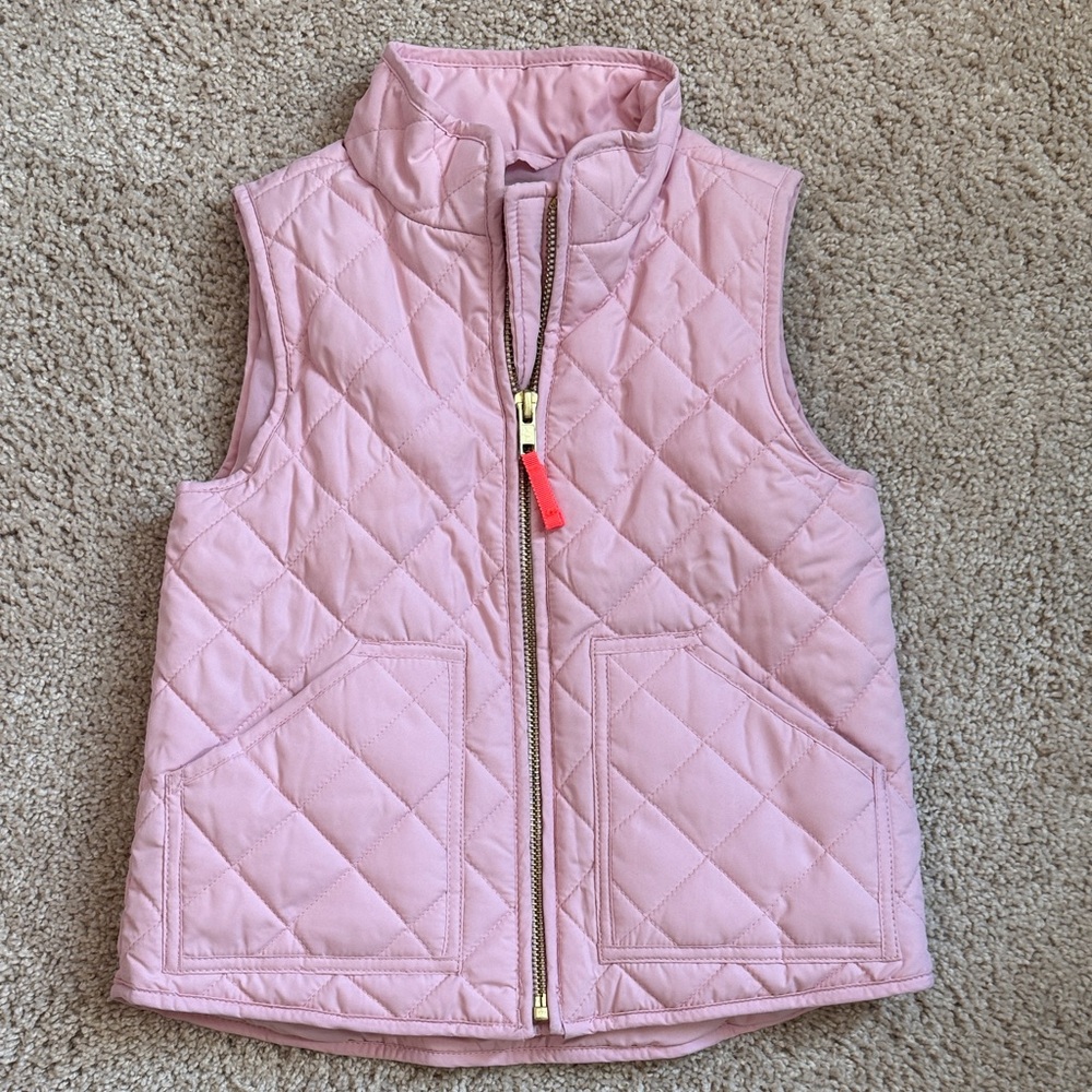 J. Crew Crewcuts Pink Quilted Kids Vest